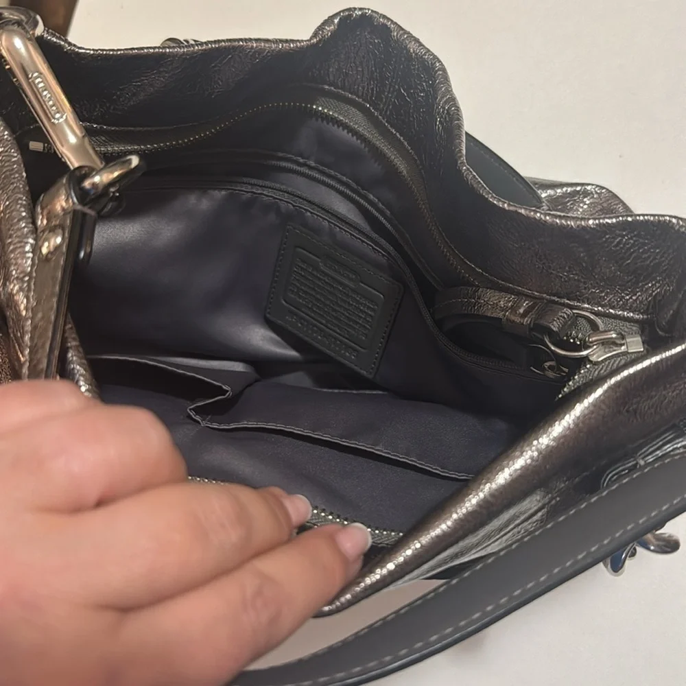 Coach Metallic handbag - Picture 5 of 6